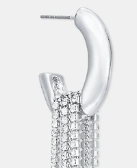 I.n.c. International Concepts Crystal Fringe C-Hoop Earrings, Macy's Exclusive