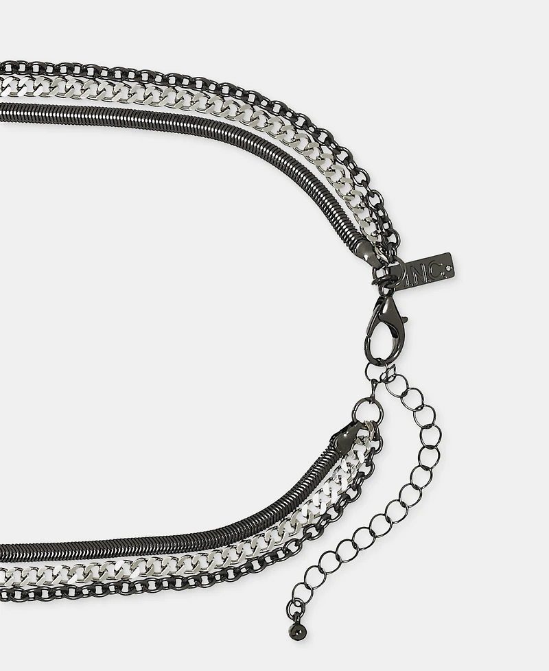 I.n.c. International Concepts Pave Chain Tassel Layered Lariat Necklace, 16-1/2" + 3" extender, Macy's Exclusive