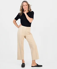 Jm Collection Petite Wide Leg Ponte Pull-On Pants, Macy's Exclusive