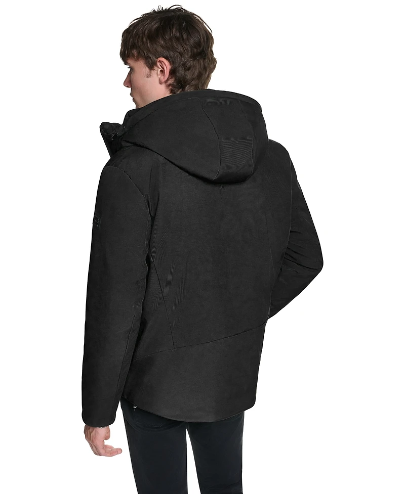 Karl Lagerfeld Paris Men's FlexTech Hooded Parka Jacket