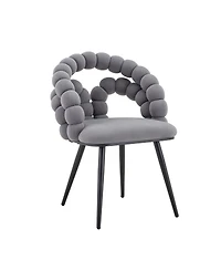 Streamdale Furniture Set of 2 Modern Velvet Bubble Dining Chairs with Metal Legs