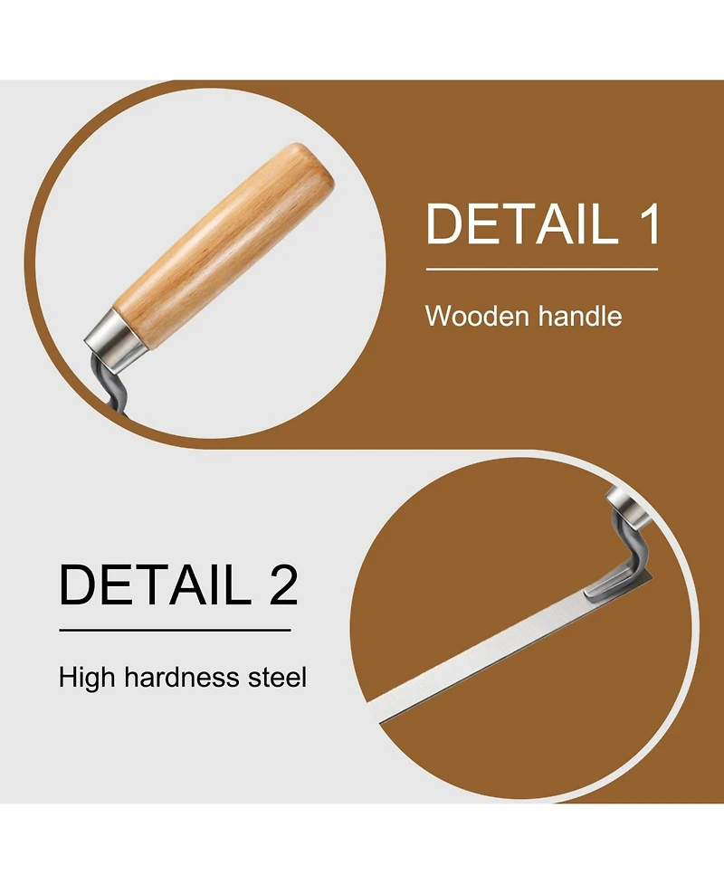 Xdovet Tuck Pointing Trowel Set Wood Handle Masonry Tools
