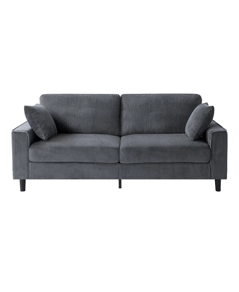 Streamdale Furniture 81.8" Corduroy 2-Seater Loveseat with Sturdy Iron and Wood Frame
