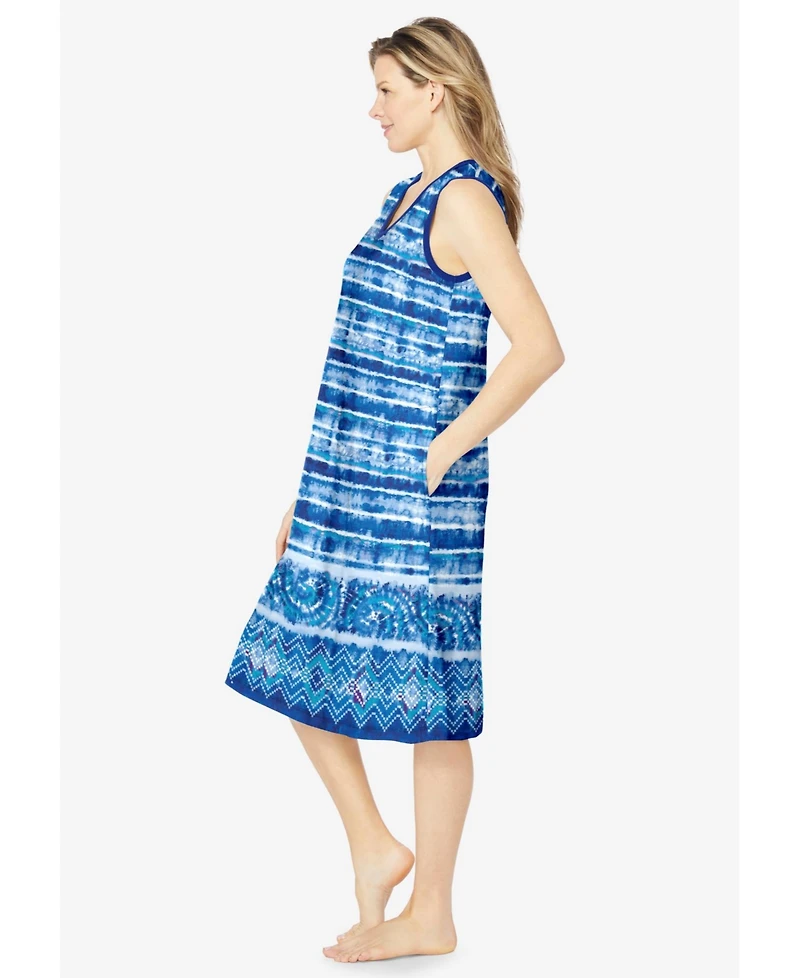 Dreams & Co. Plus Trapeze V-Neck Short Lounger