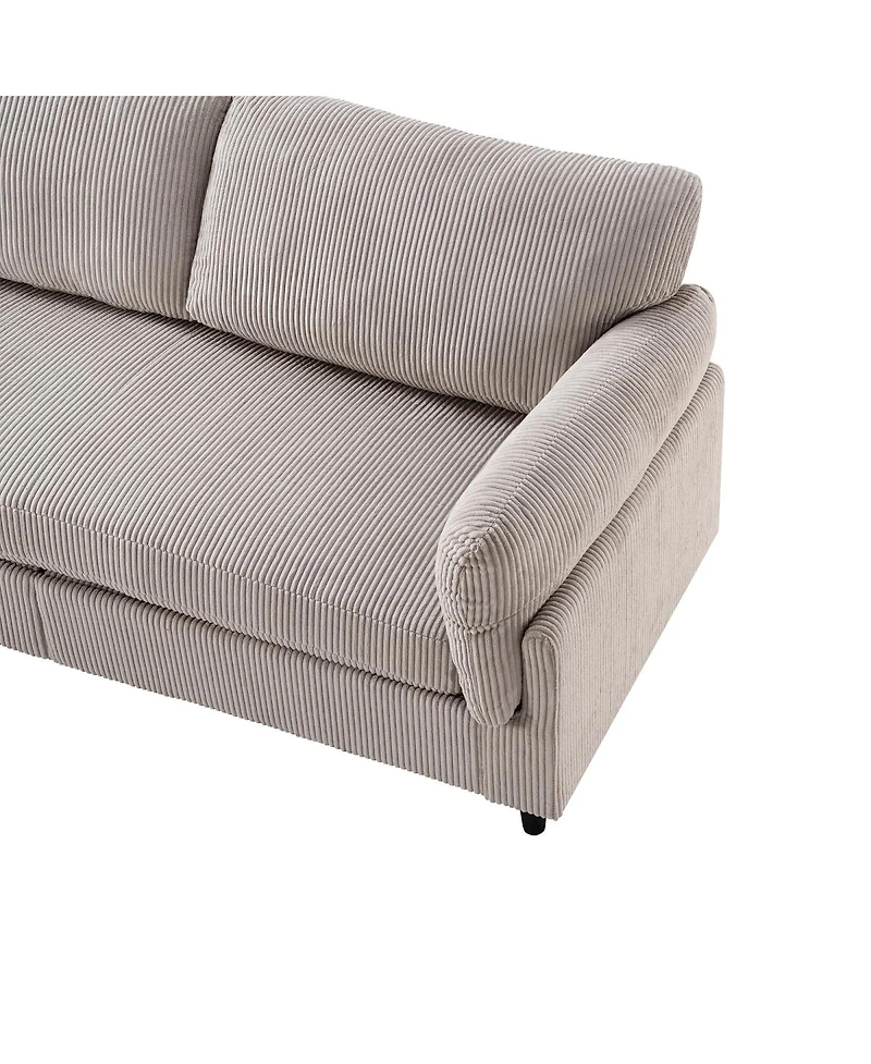 Streamdale Furniture 82.6" Mid-Century Modern Corduroy Loveseat Sofa
