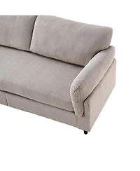 Streamdale Furniture 82.6" Mid-Century Modern Corduroy Loveseat Sofa