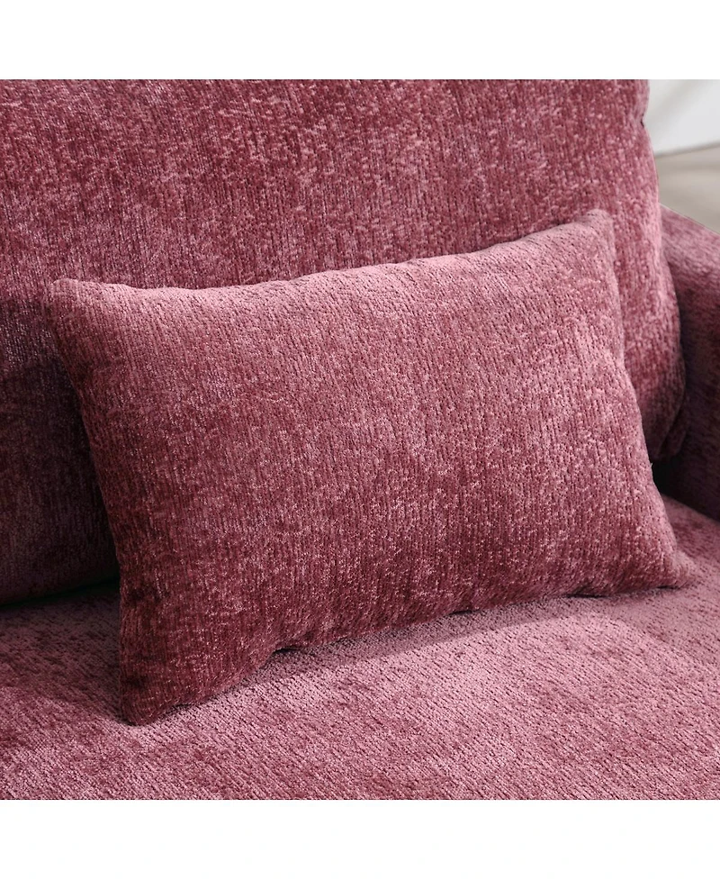 Streamdale Furniture Mid-Century Modern Chenille 2-Seater Loveseat Sofa