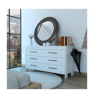Fm Furniture Luxor Six Drawer Double Dresser