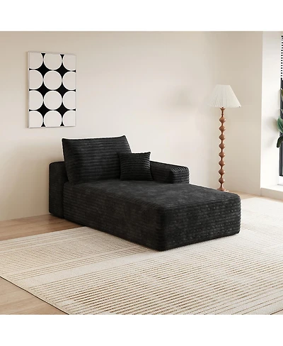 Streamdale Furniture Plush Corduroy Modular Sectional Sofa - No Assembly Required