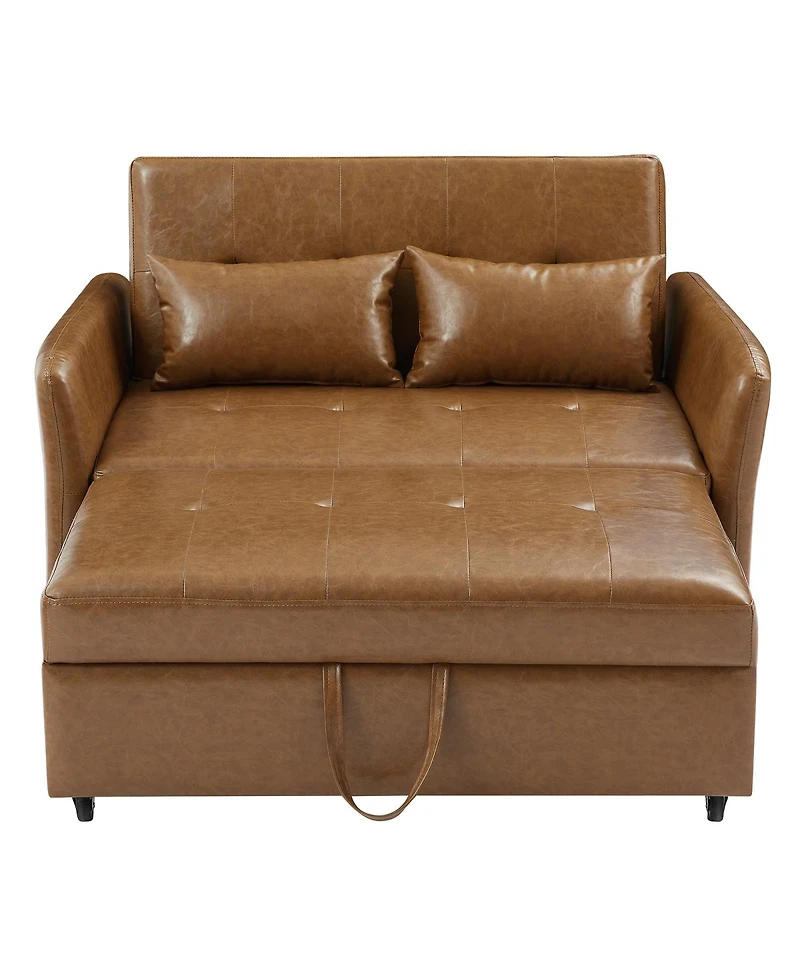 Streamdale Furniture Convertible Sofa Bed with Pull-Out Mechanism and 3 Usb Charging Ports