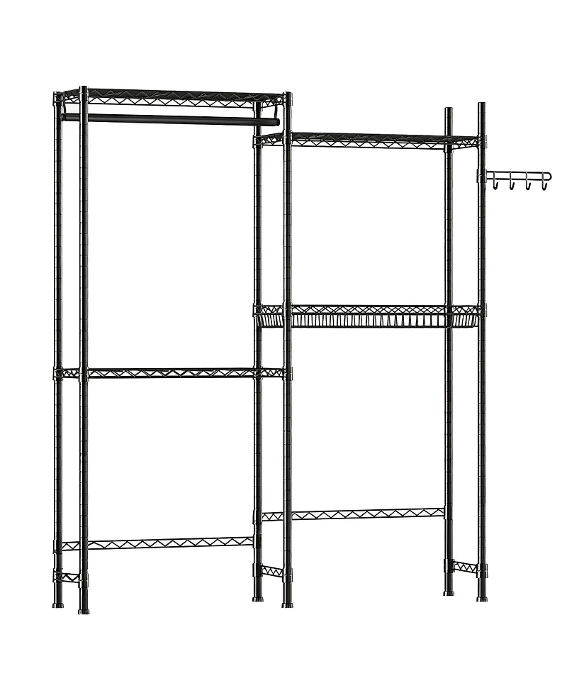 Streamdale Furniture 4-Tier Over-Washer/Dryer Storage Rack with Drying Hooks
