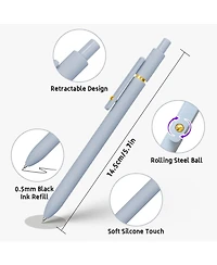Danrong 12 Pack 0.5mm Quick Dry Ink Gel Pens Fine Point Smooth Writing Soft Grip School Office Supplies