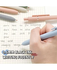 Danrong 10 Pack 0.5mm Fine Point Ink Gel Pens Soft Grip Smooth Writing Journaling Note Taking Office School Supplies Gifts