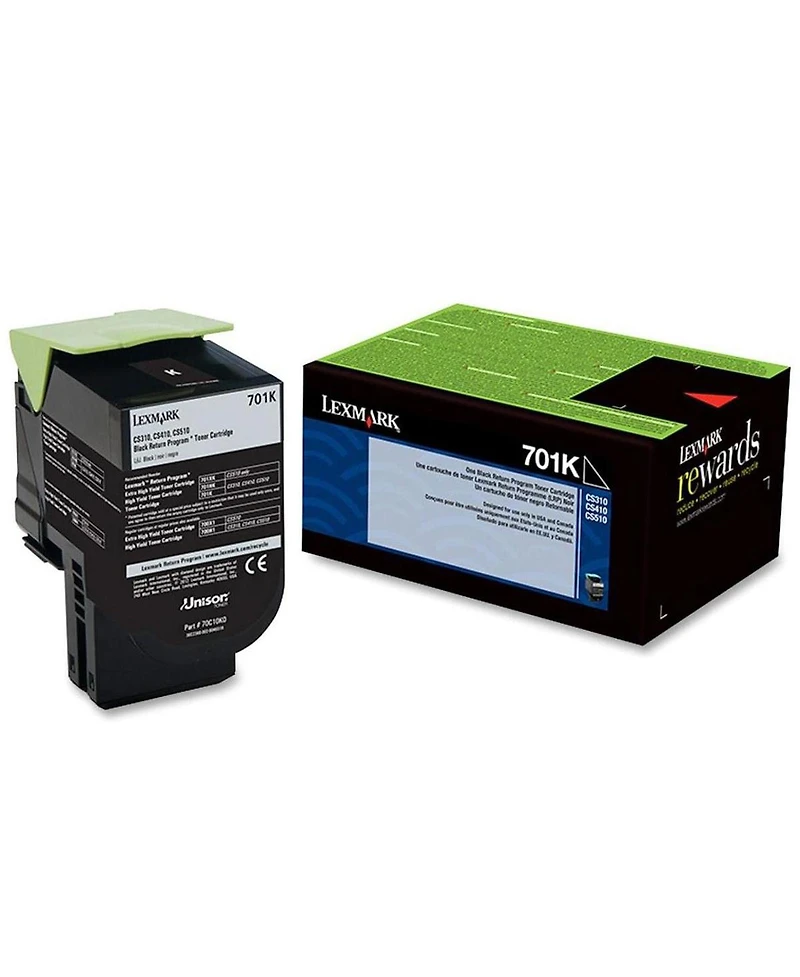 Lexmark 701K Return Program Toner Cartridge for CS310, CS410, CS510 Series Printers, 1000 Pages Yield