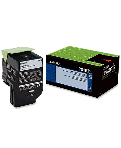Lexmark 701K Return Program Toner Cartridge for CS310, CS410, CS510 Series Printers, 1000 Pages Yield