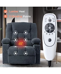 Streamdale Furniture Massage Swivel Rocker Recliner with Heat, Vibration