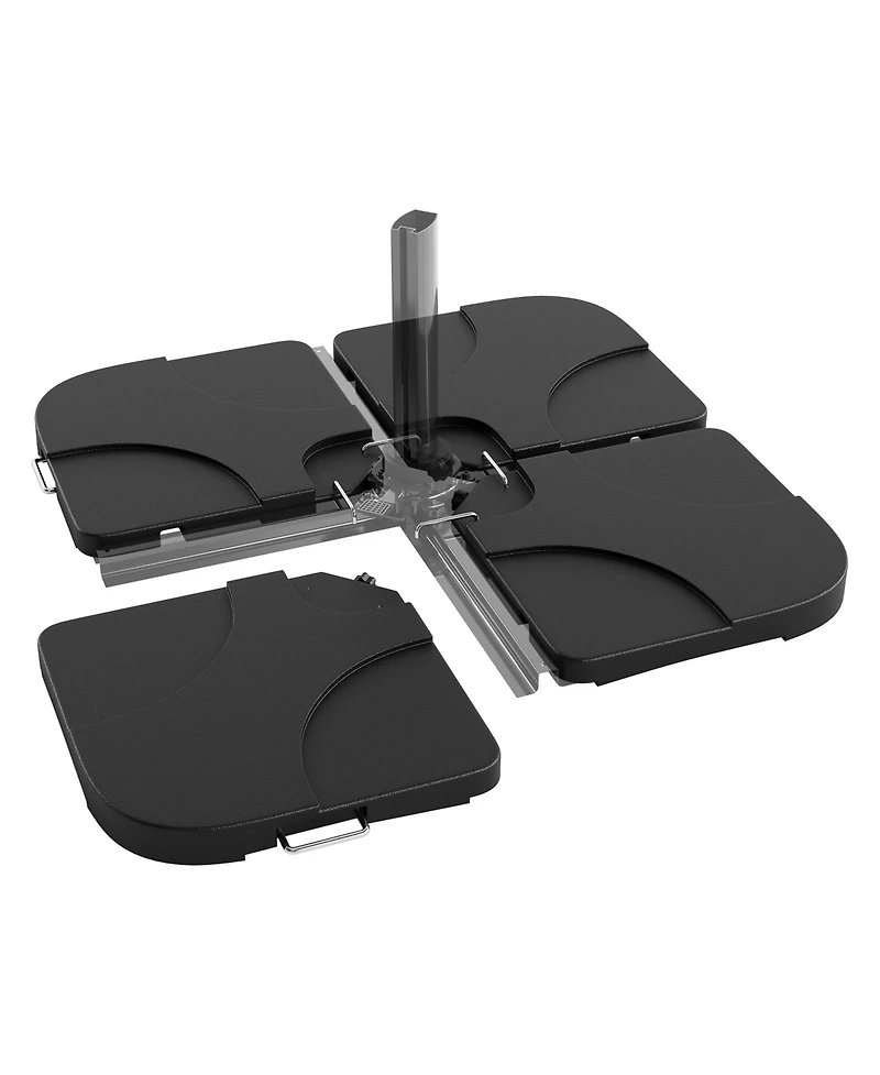 gaomon Fillable Patio Umbrella Base Stand, 220LB Weight Fits 1.5" to 2.1" Poles for Umbrellas