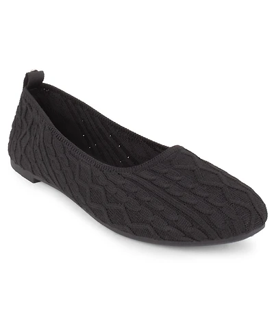 Tahari Women's Cannes Cableknit Slip-On Flats