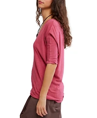 Free People Women's Longline V-Neck T-Shirt