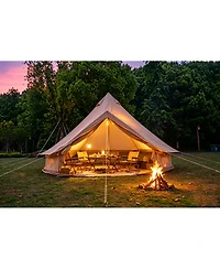 Streamdale Furniture Oxford Bell Tent for Family Camping - 9.8ft Yurt with Stove Jack