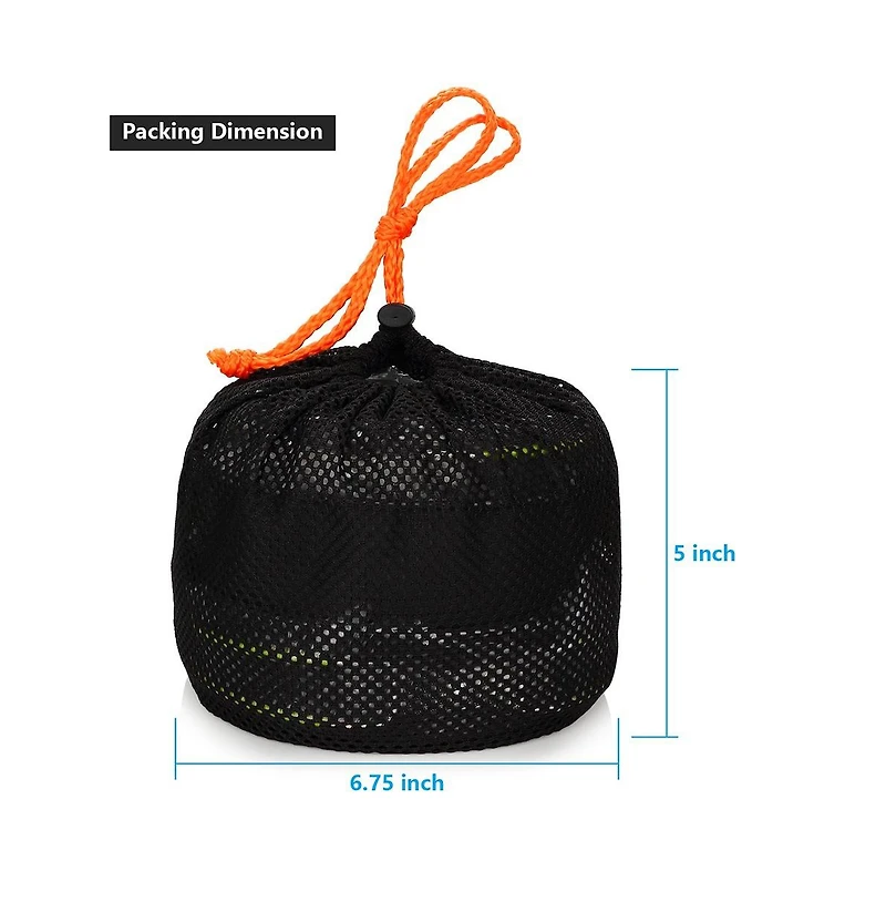 Piscifun Lightweight Non Stick Camping Cookware Set Stackable Outdoor Hiking Mess Kit with Storage Bag