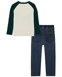 Kids Headquarters Toddler Boys' 2T-5T Long-Sleeve Top and Pants, 2-Piece Set