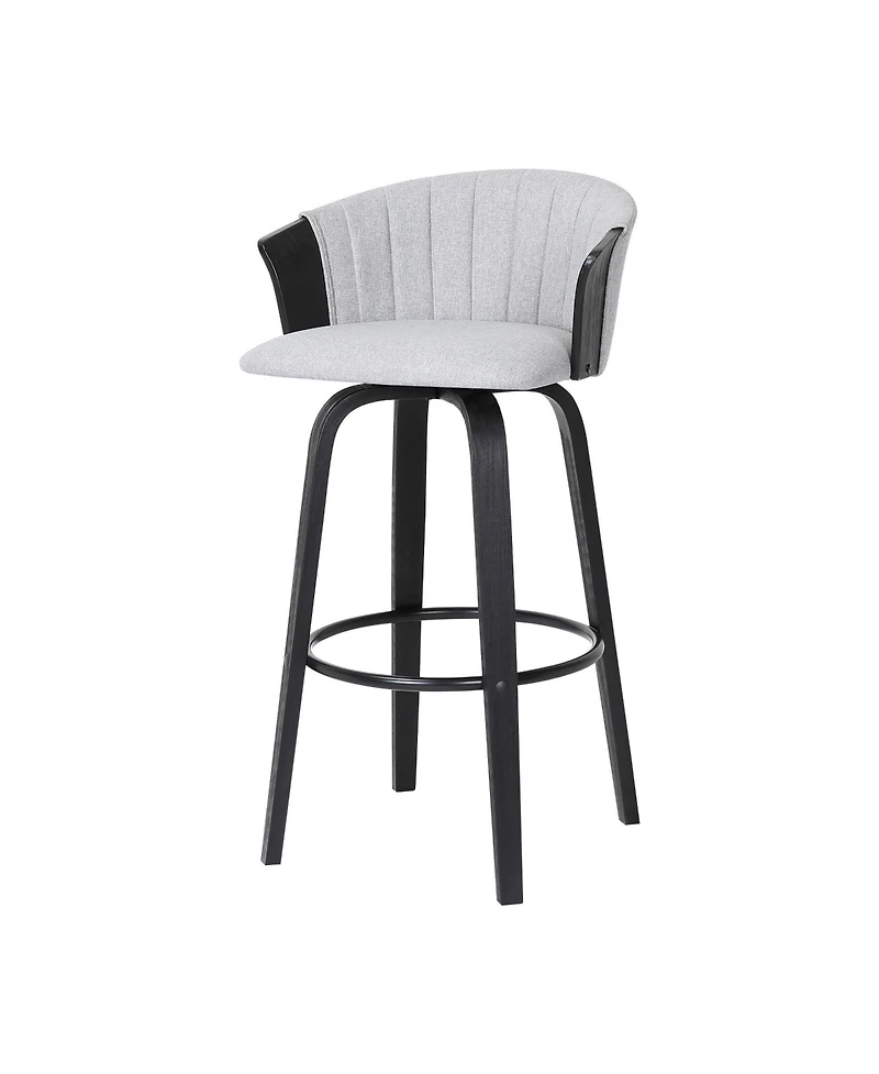 HomeRoots 26" Fabric Swivel Counter Height Bar Chair