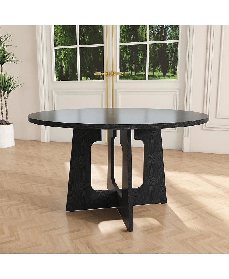Streamdale Furniture 47-Inch Farmhouse Round Dining Table for 4