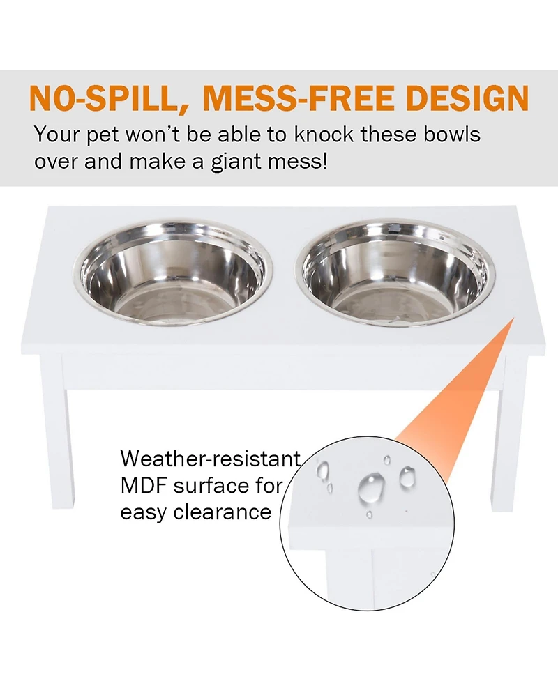 Ruie 23 in Wooden Heavy Duty Elevated Dog Bowl Feeding Station