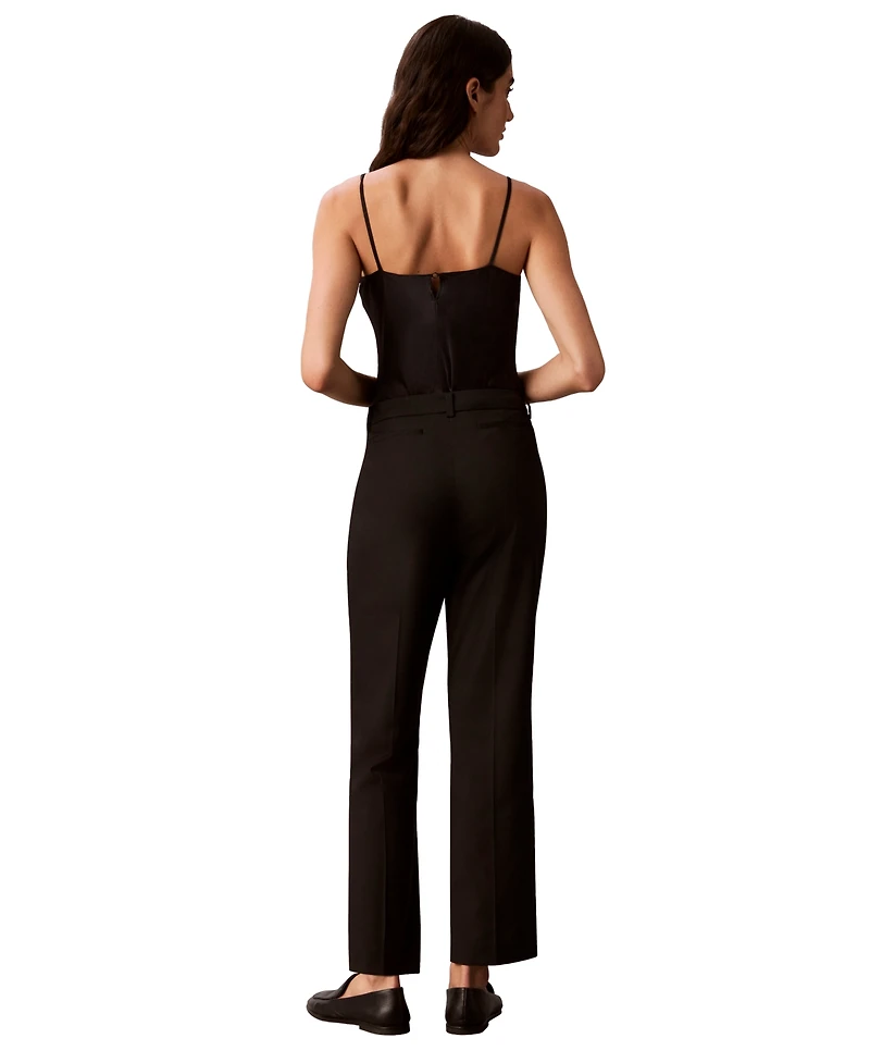 Calvin Klein Women's Mid-Rise Straight Leg Ankle Pants