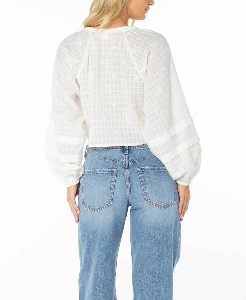 Roxy Women's Let's Get Away Striped Long-Sleeve Shirt
