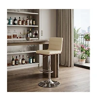 HomeRoots 23" Iron Swivel Low Back Adjustable Height Bar Chair
