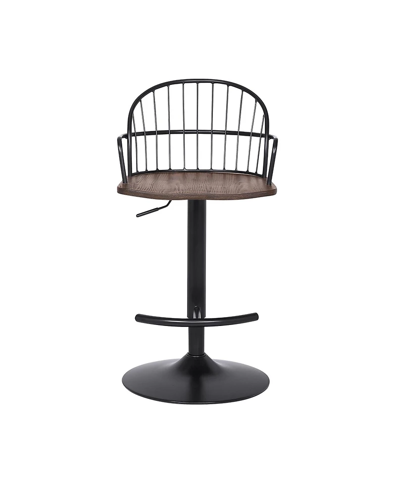 HomeRoots 23" Iron Low Back Adjustable Height Bar Chair