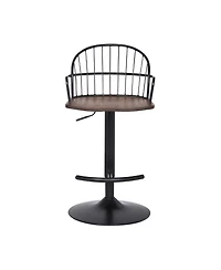 HomeRoots 23" Iron Low Back Adjustable Height Bar Chair