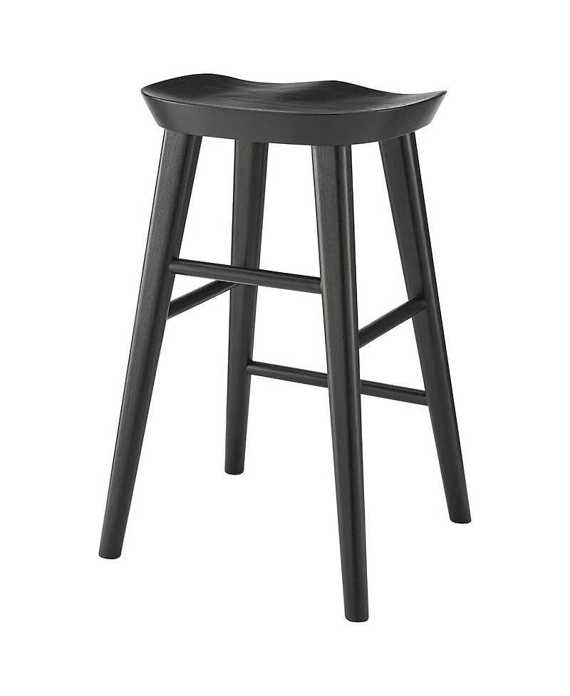 HomeRoots 25" Solid Wood Backless Counter Height Bar Chair