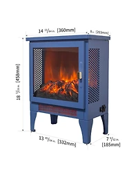 Mondawe 17 inch Freestanding Electric Fireplace Stove heater with 3D Flame Effect
