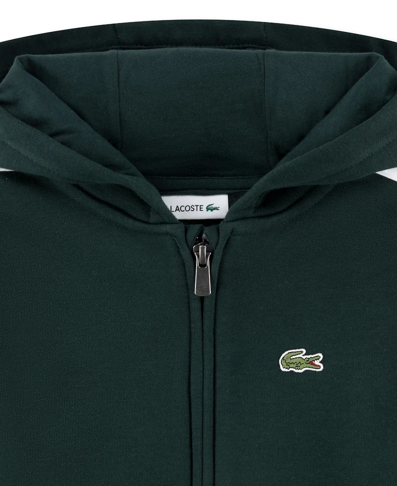 Lacoste Boys' 10-16 Color-Block Full-Zip Hoodie