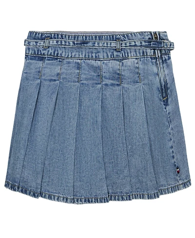 Tommy Hilfiger Girls' 7-16 Denim Pleated Skirt