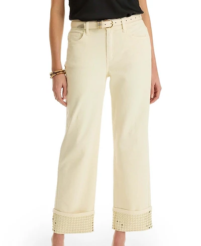 The Noli Shop Women's Ren Cropped Cuff Jean