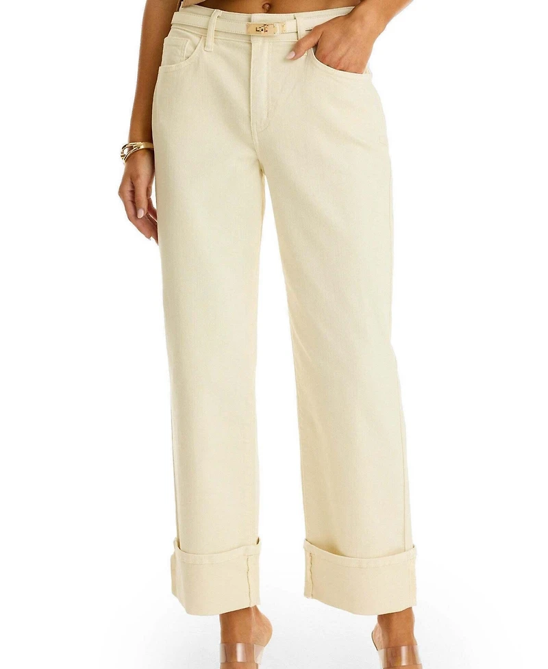 The Noli Shop Women's Ren Cropped Cuff Jean