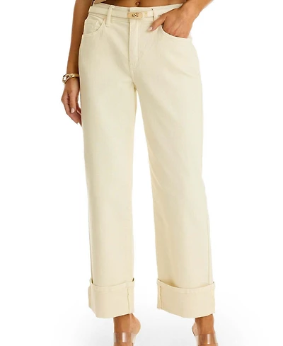 The Noli Shop Women's Ren Cropped Cuff Jean