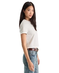 Good American Women's Crewneck Short-Sleeve Cotton Top