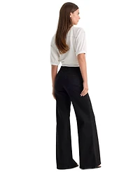 Good American Petite High-Rise Wide-Leg Ankle Pants