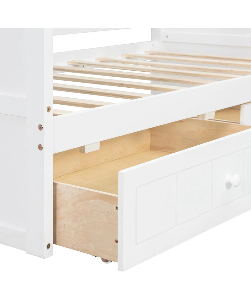 Streamdale Furniture Twin Size Canopy Day Bed with 2 Drawers