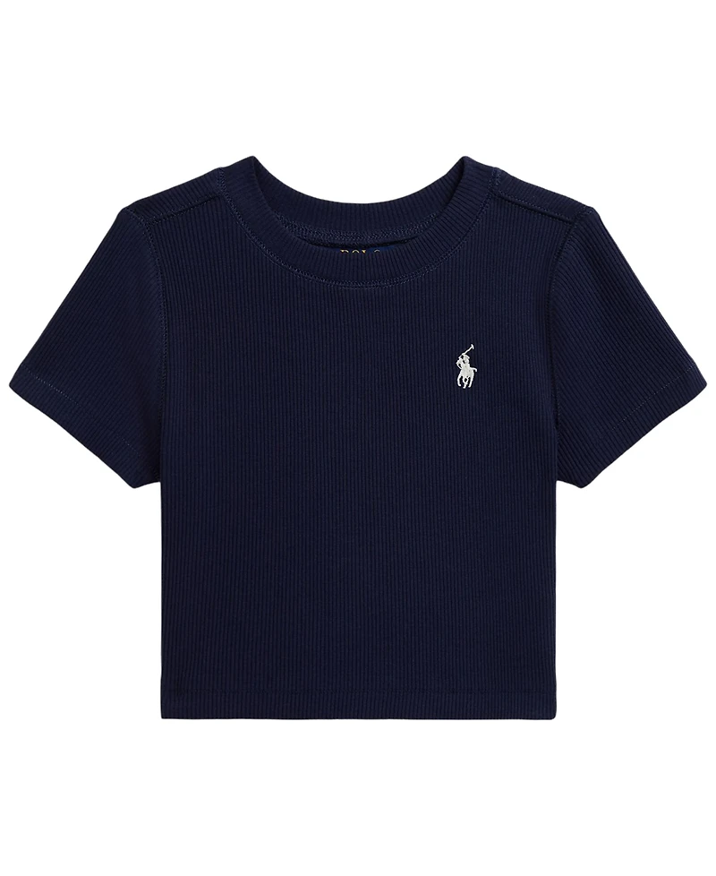 Polo Ralph Lauren Girls' 2T-6X Ribbed Boxy T-Shirt