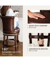 Maven Lane Pullman Counter Stool Finish with Faux Leather