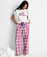 State of Day Women's Poplin Pajama Pants, Xs-3X, Macy's Exclusive
