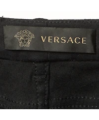 Pre-Owned Versace Women's Denim and Mesh Paneled Slim Fit Jeans