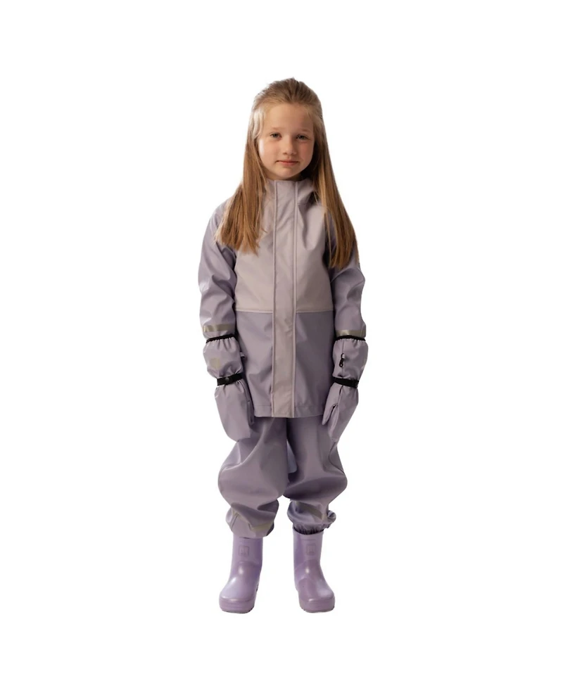 Deux par Deux Toddler Girls (2T - 5T) Rain Overalls Mauve Pant
