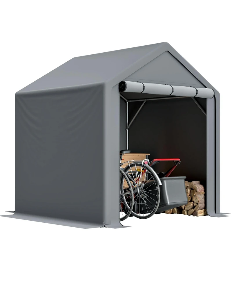 Clihome 6x6 Feet All-Season Storage Tent Quick-Install Waterproof and Uv-Resistant Outdoor Shed